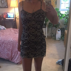 Black & White Lace Bebe Dress